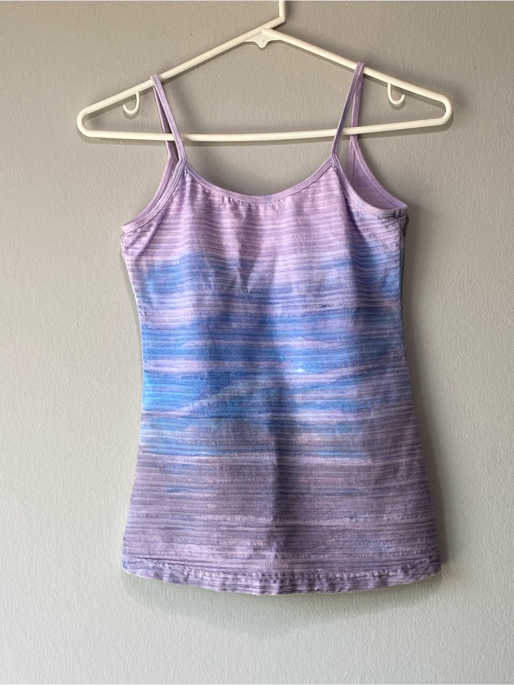 Hard Tail Lavender and Blue Striped Tank Top